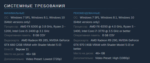 Системные требования