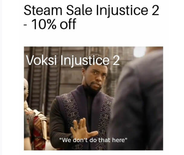 Steam Sale Injustice 2 - 10% off