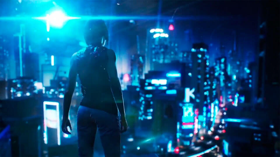 Ночной город в Mirrors Edge Catalys