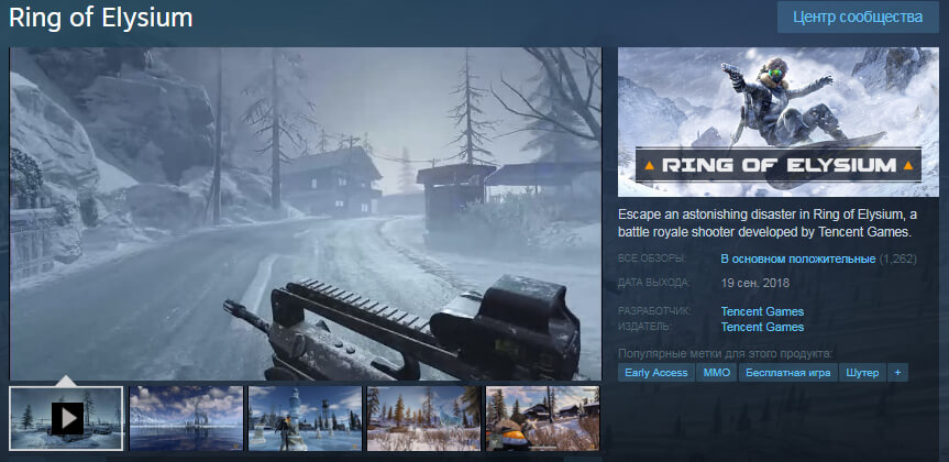 Ring of Elysium бесплатно в Steam
