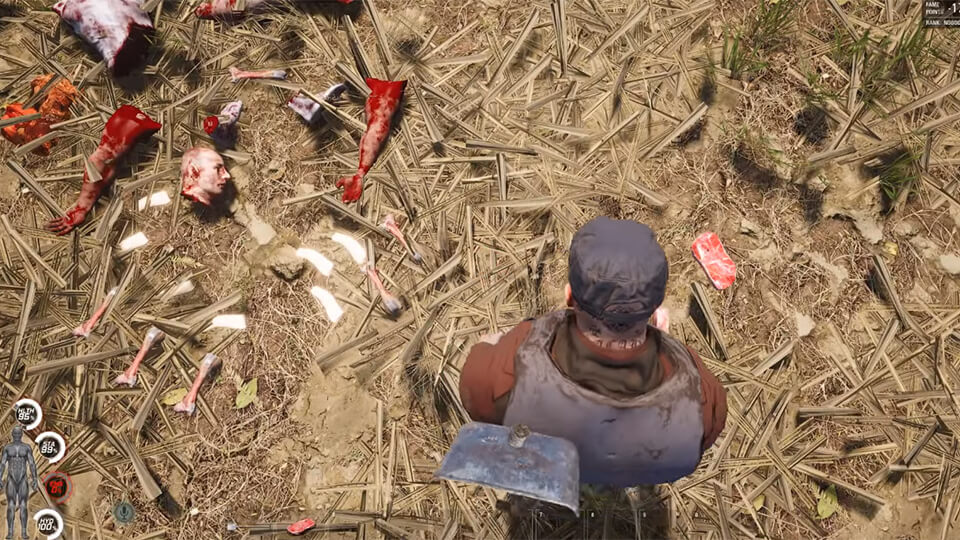 SCUM obuchenie kraftim nozh, kop'jo, rjukzak