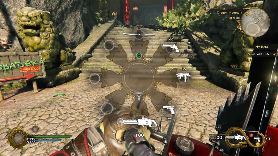 Выбор оружия в Shadow Warrior 2