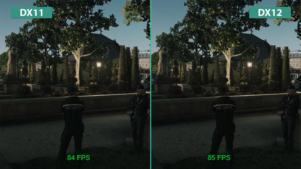 Hitman тестирование на Directx 12 и 11