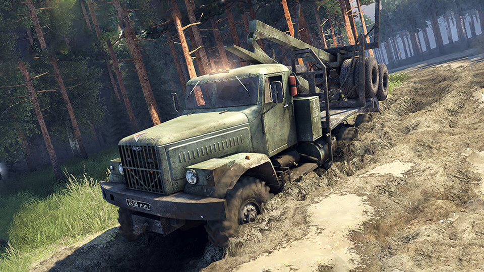 Test Spintires zapusk na slabom PK