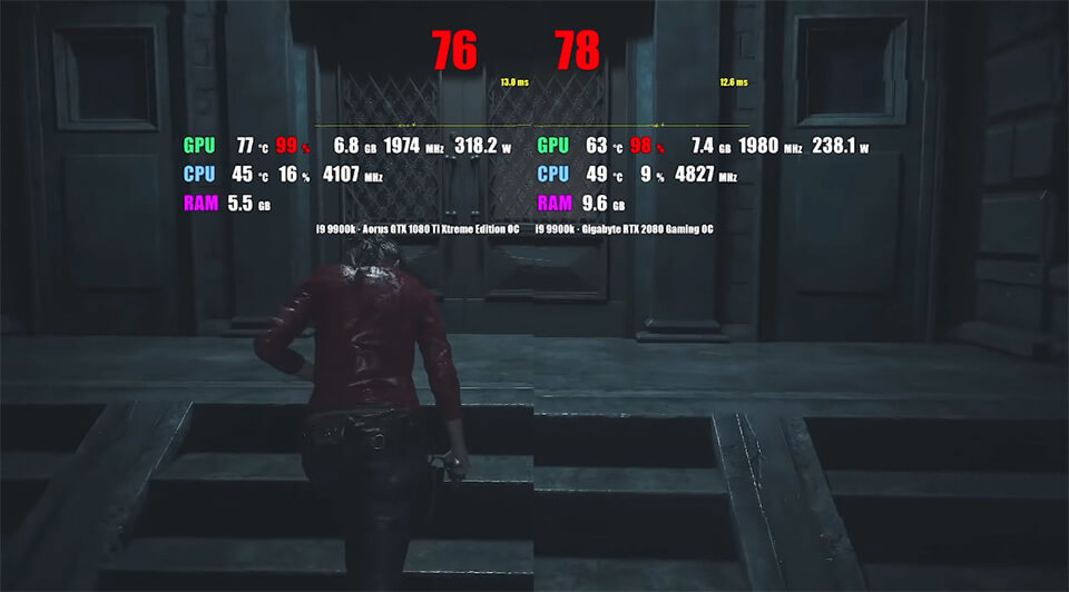 Resident Evil 2 1080 tI VS. 2080