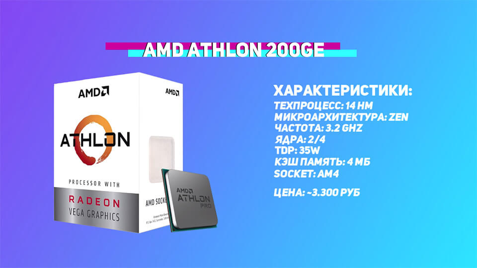Athlon 200GE характеристики
