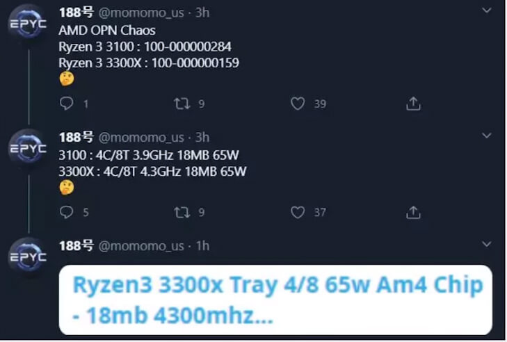 Первые подробности о Ryzen 3100
