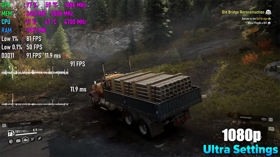 SnowRunner на GTX 1080