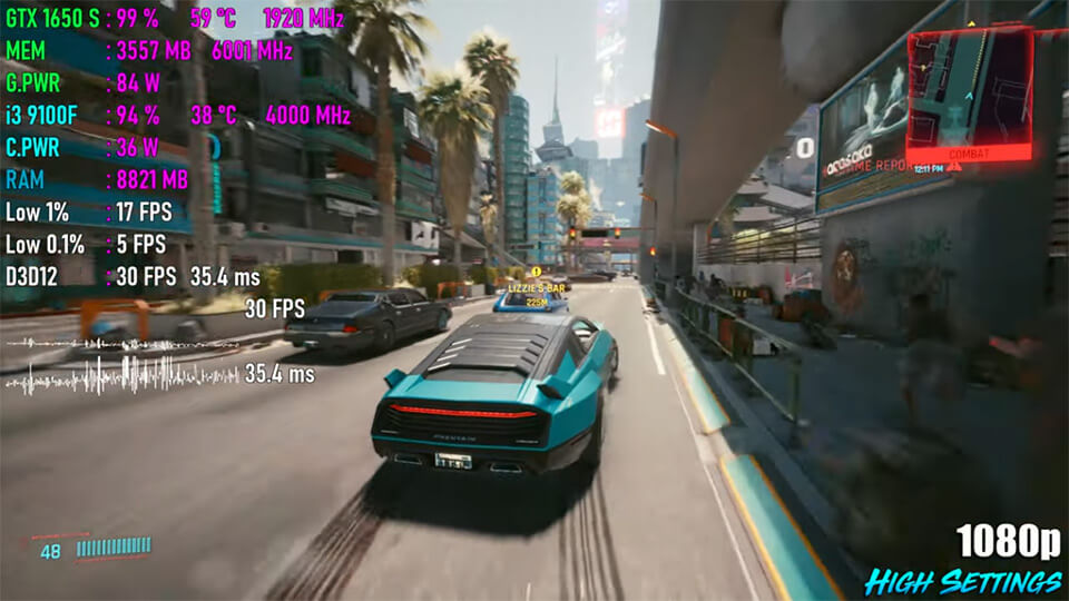CYBERPUNK 2077 GTX 1650 Super в 2021