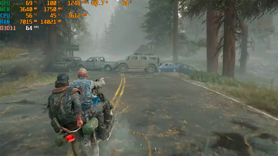 Days Gone lagaet tormozit, kak povysit' fps