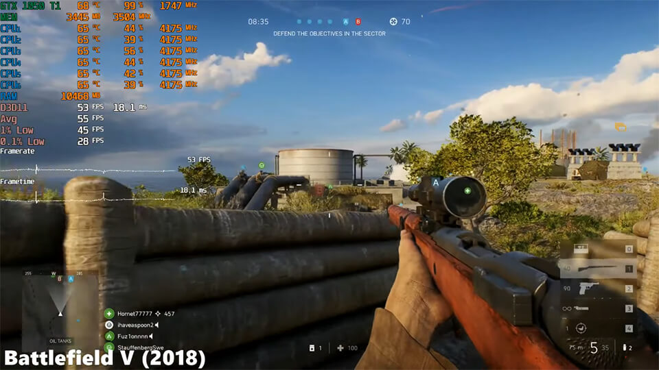 GTX 1050 Ti Battlefield 5