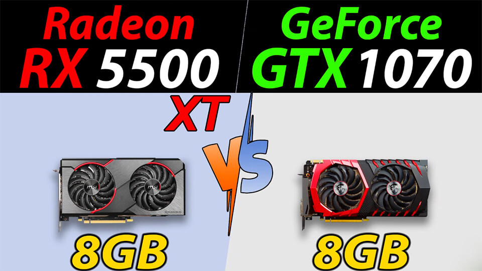 Test RX 5500 XT protiv GTX 1070 v 2021 godu