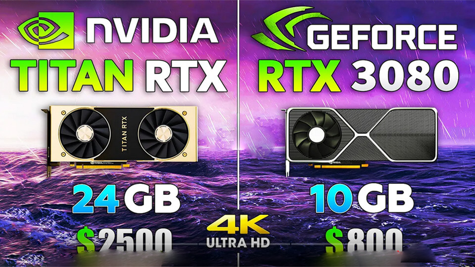 TITAN RTX protiv RTX 3080 test v 10 igrah v 4K