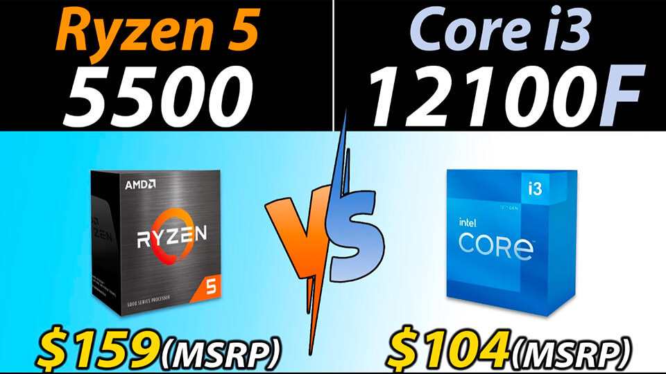 Ryzen 5 5500 protiv i3-12100F