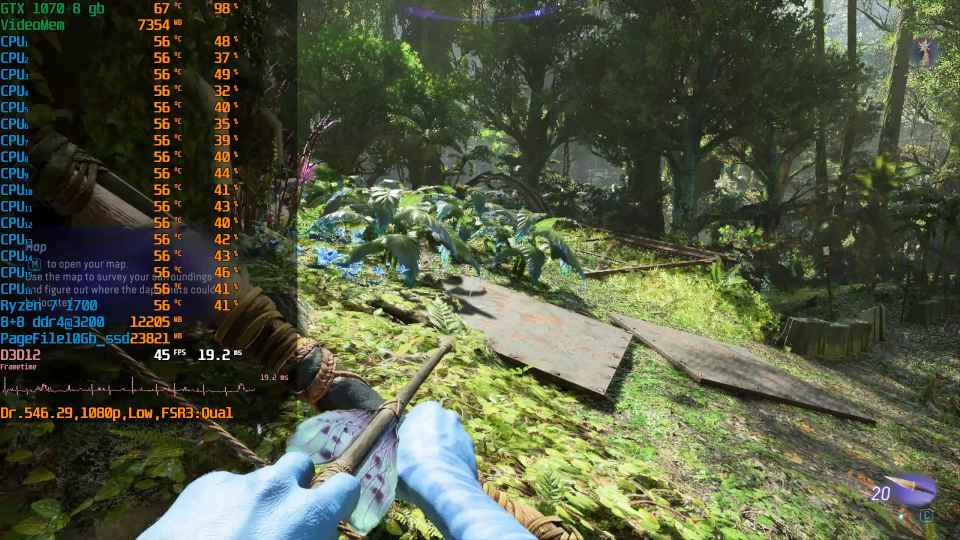 Avatar Frontiers of Pandora na slabom PK
