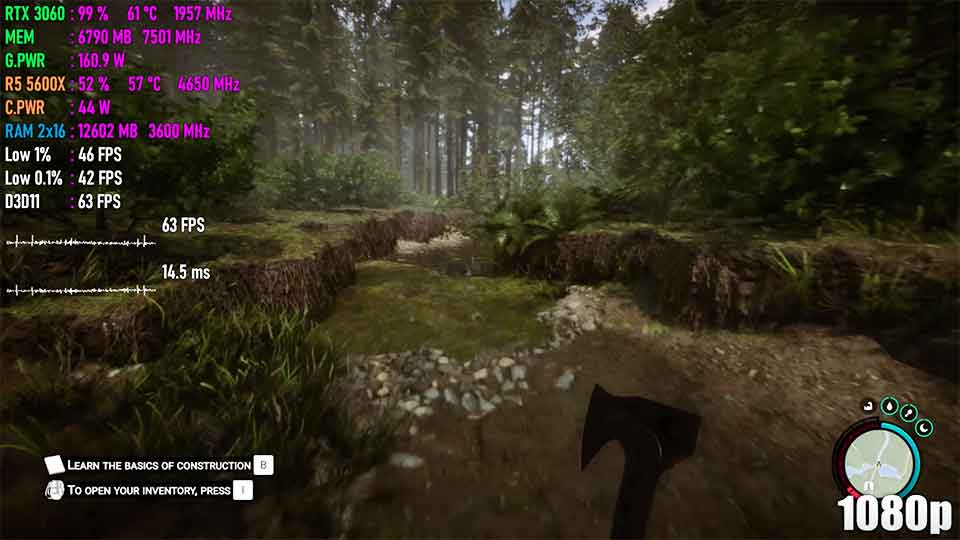 Sons Of The Forest RTX 3060 Ryzen 5 5600X kakoj fps