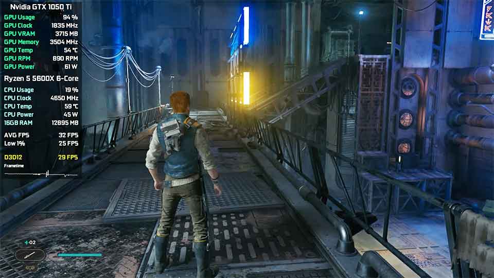 Star Wars Jedi Survivor GTX 1050 Ti
