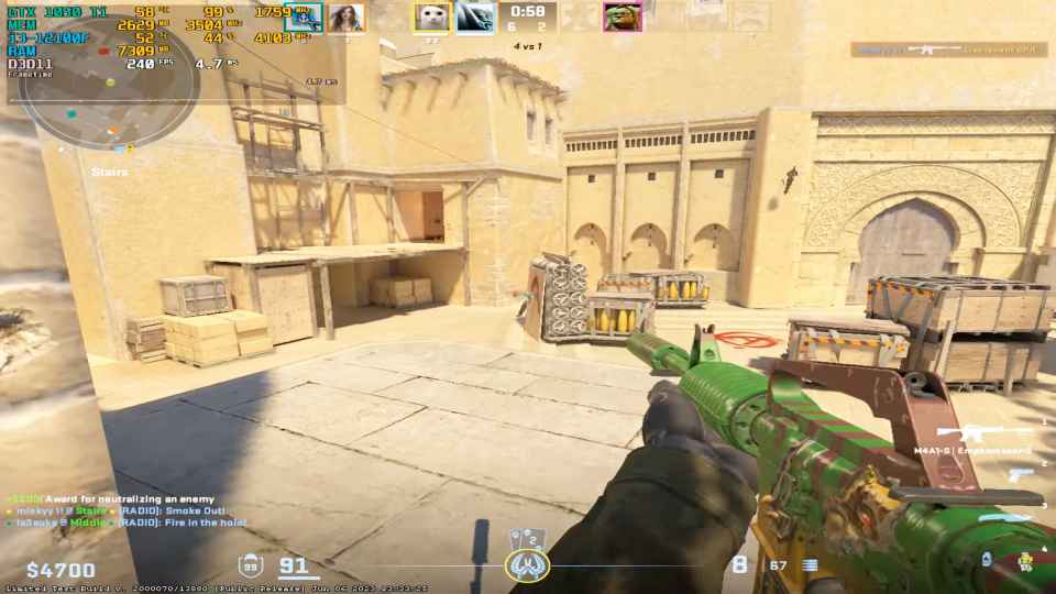 Test Counter-strike 2 GTX 1050 Ti + i3-12100F
