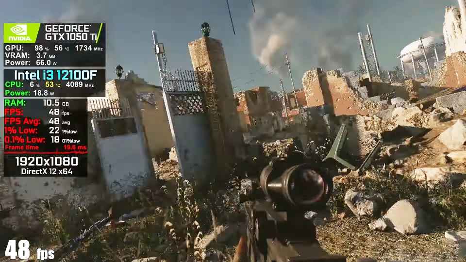 Zapusk Six Days in Fallujah na GTX 1050Ti