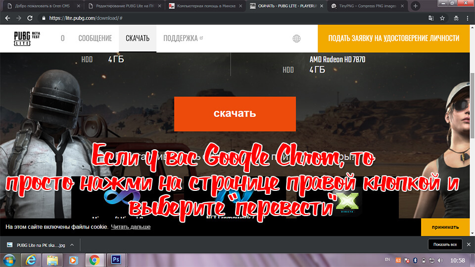 Качаем PUBG Lite на компьютер