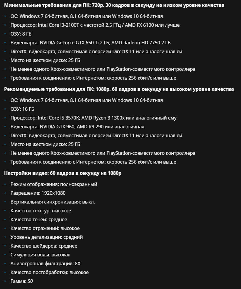 A Way Out системные требования