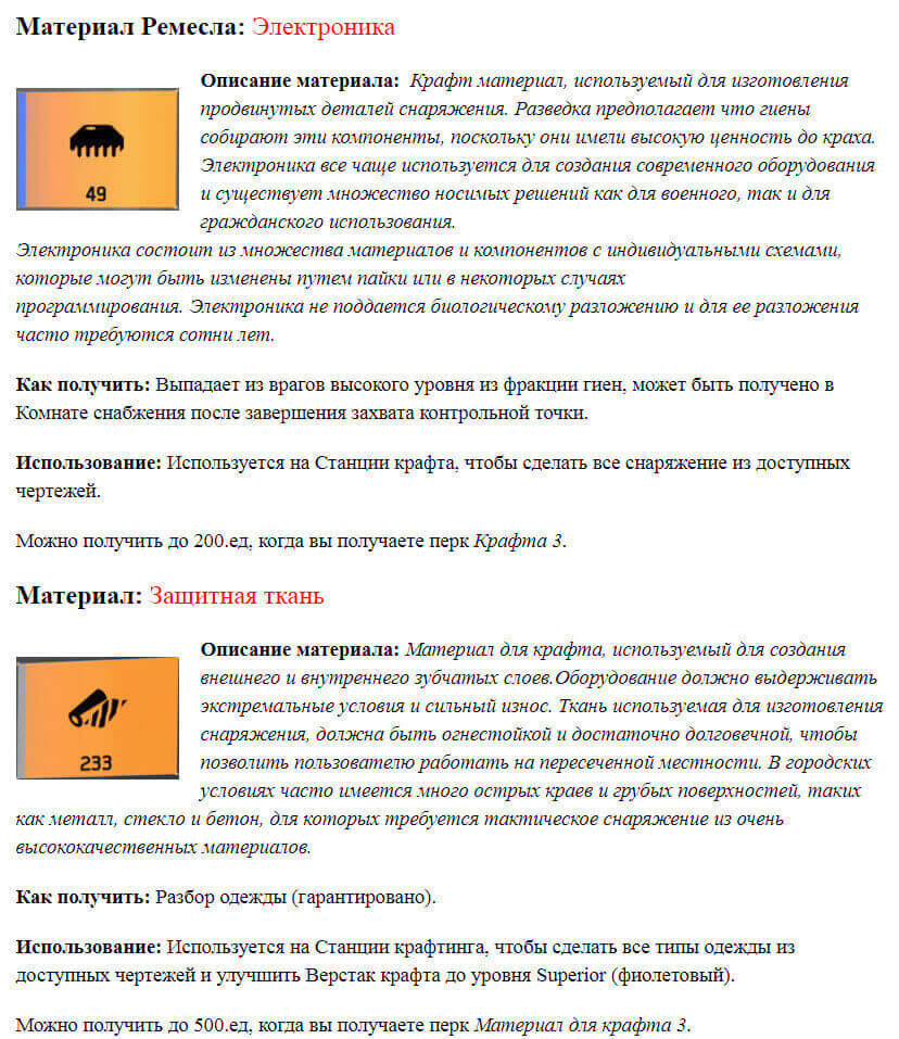 Материал электроника и защитная ткань в Дивижн 2