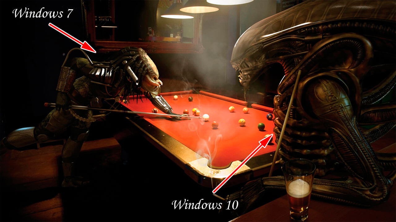Protivostojanie Windows 7 i Windows 10
