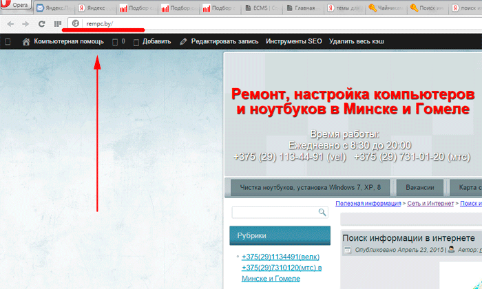 найти информацию в интернете