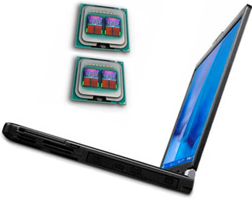 Zamena s 2-h na 4-h jadernyj processor